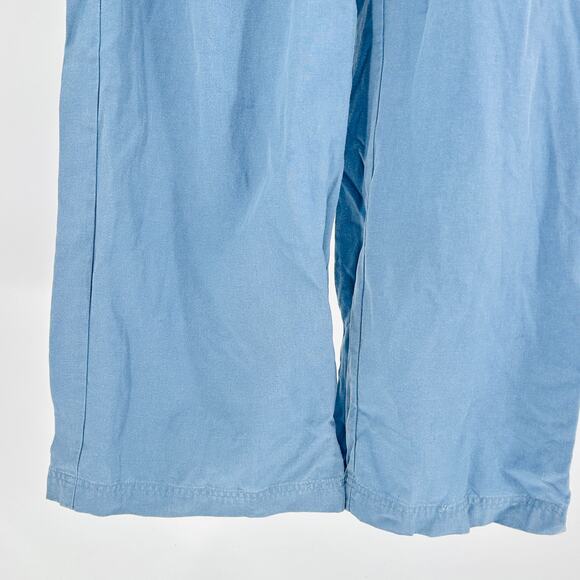 Y2K Rag & Bone Light Blue Linen Blend Button-Front Utility Jumpsuit - Picture 4 of 8